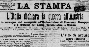 Grande Guerra, la rassegna stampa di 100 anni fa